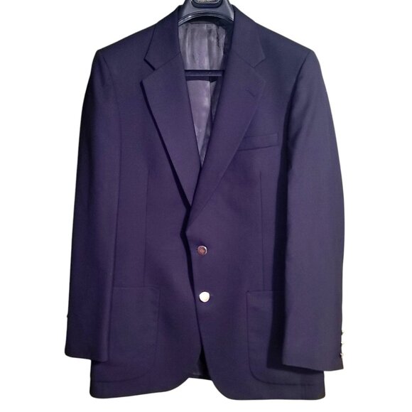 Burberry Vintage Men's Navy Blue Blazer 40R - Picture 1 of 10